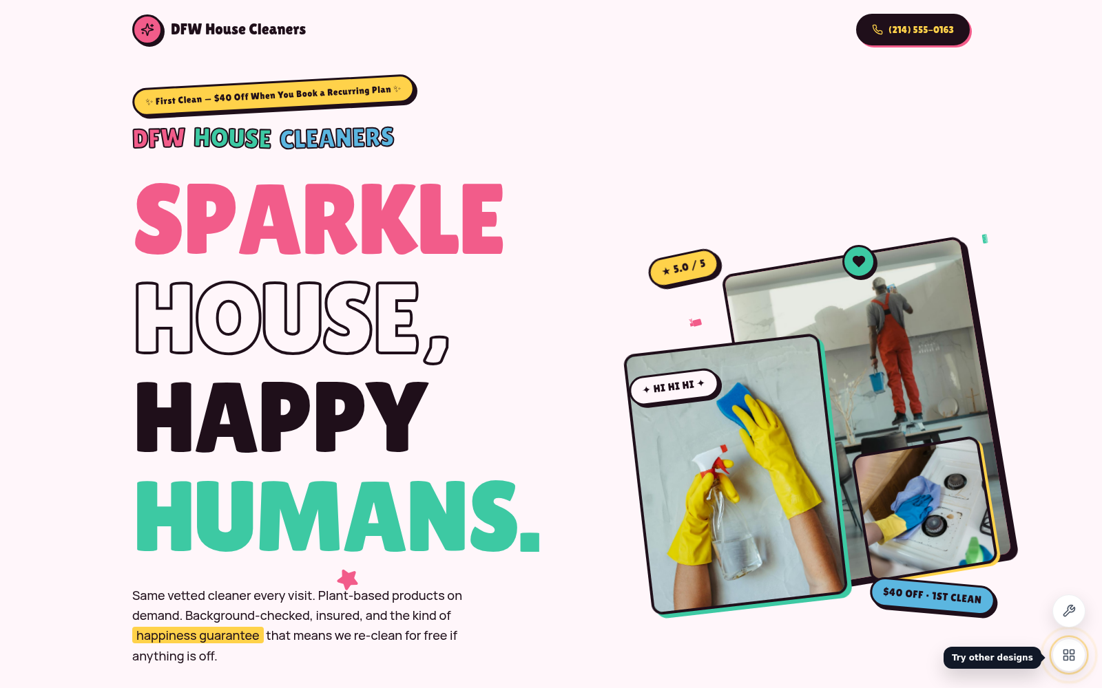 DFW House Cleaners, live hero
